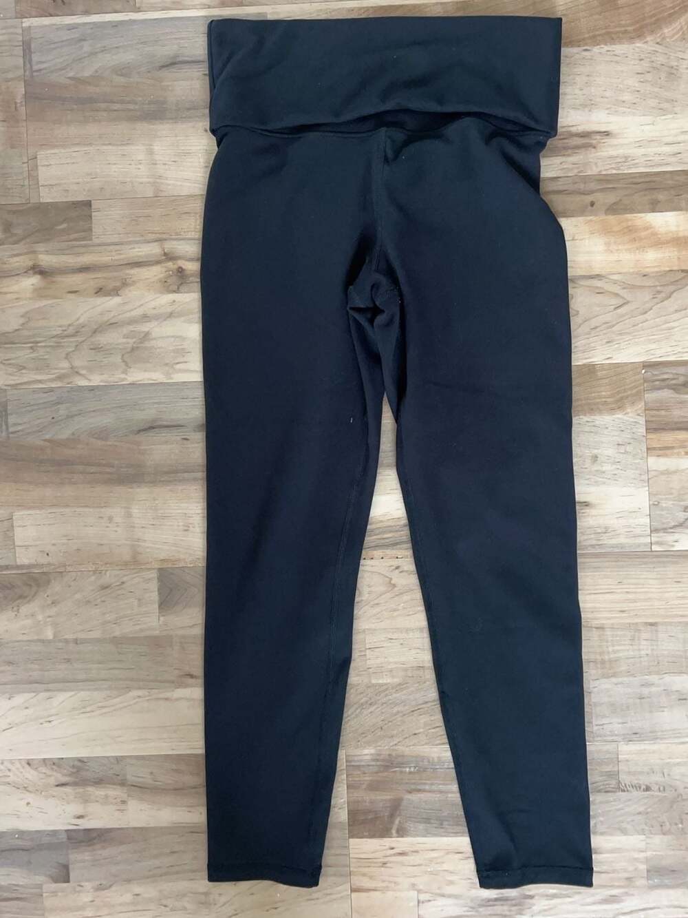 Balance Collection Black Fold-Over Waist Leggings